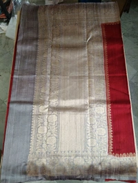 Pure Handloom Raw Silk - Red