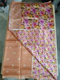 Pure Organza Wit Digital Blouse - orange