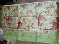 Pure Organza Wit Digital Blouse - Green