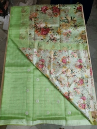 Pure Organza Wit Digital Blouse - Green