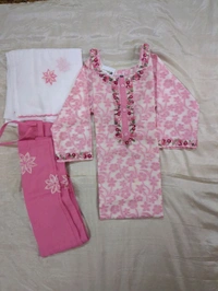 Jamdhani With Handwork - pink, 40