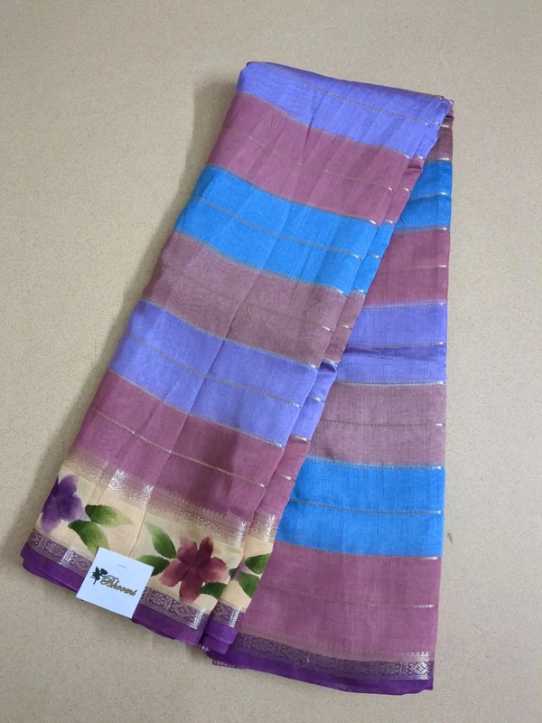 Chiniya With Hand Paint - violet