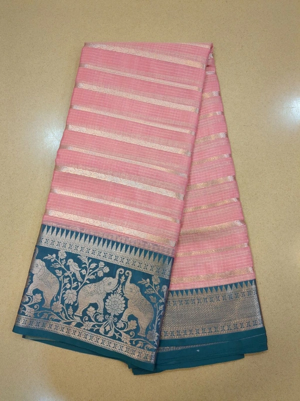 SILK KOTA SAREE - watermelon red