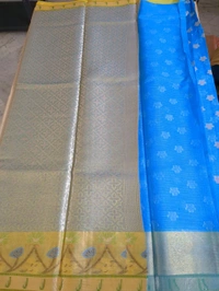 Silk kota pythani - blue
