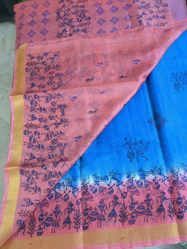 pure cotton kota - sky blue