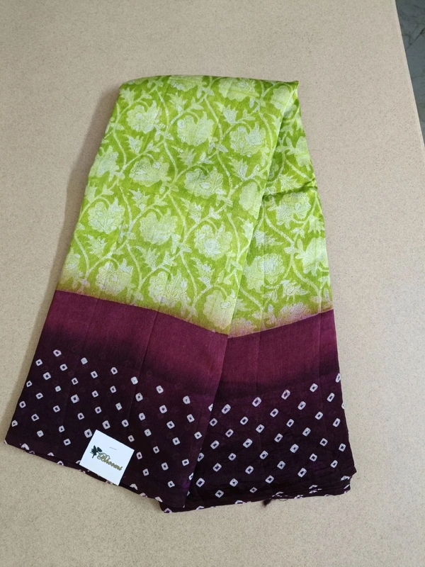 Pure Raw Silk Block Prints - Green