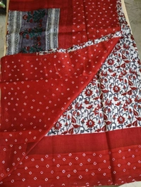 Pure Raw Silk Block Prints - Red