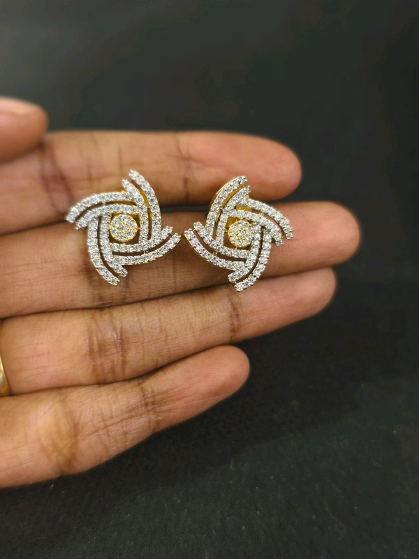 Diamond Replica Pendant With Eartops 