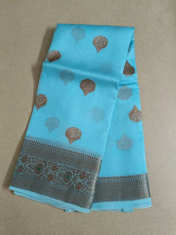 Pure Organza - aqua blue