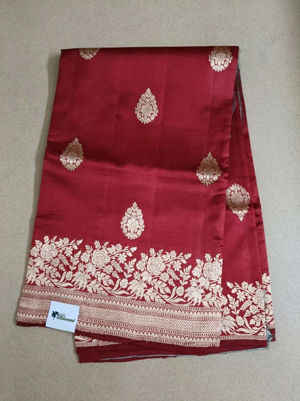Pure Handloom Raw Silk - Red