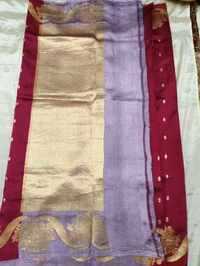 Pure Handloom Raw Silk - dark pink