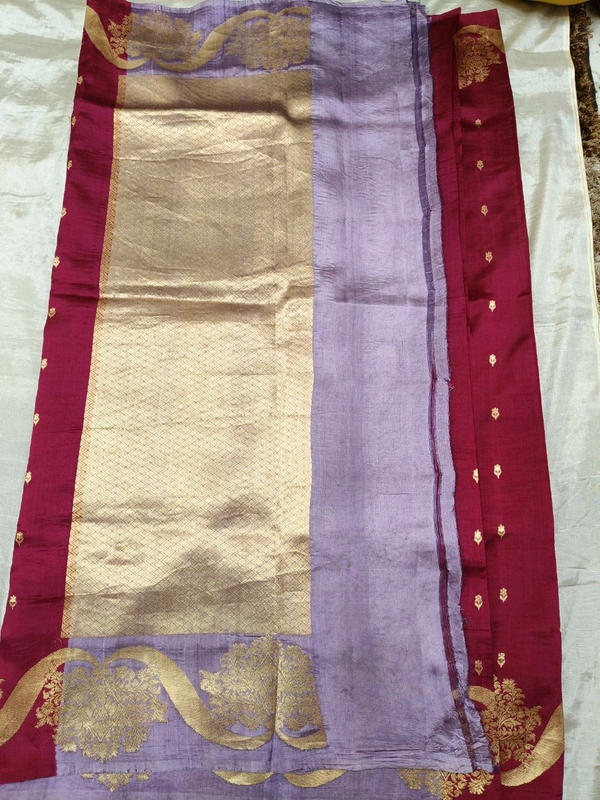 Pure Handloom Raw Silk - dark pink