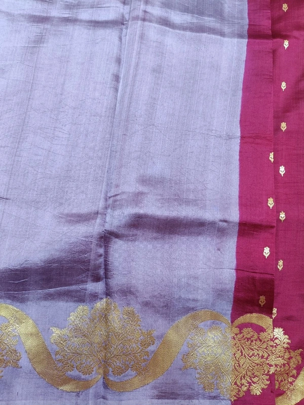 Pure Handloom Raw Silk - dark pink