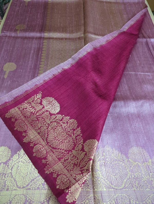 Pure Handloom Raw Silk - pink