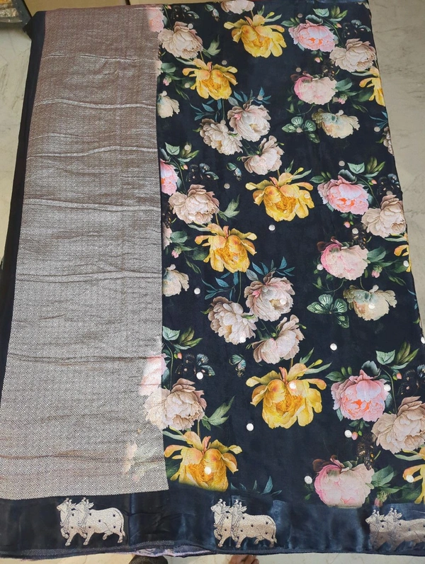 organza digital mushru - Black