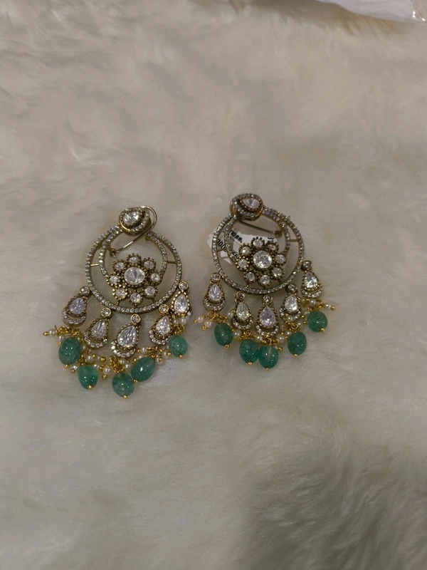mossonite earrings - Green