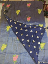 georgette tissue - Blue