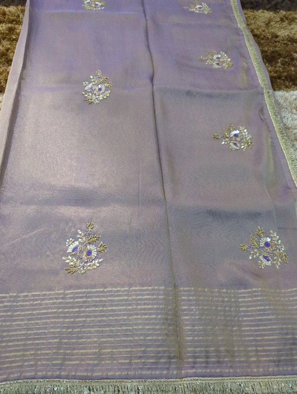 pure tissue muggam work - Blue Chalk