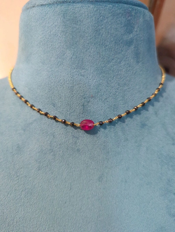 BLACK DIAMONDS WITH REAL CUTTING RUBY