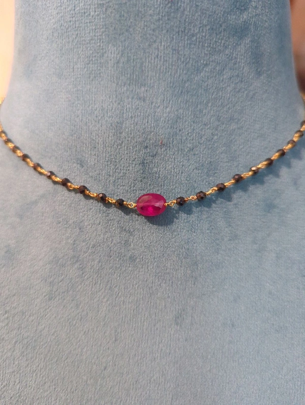 BLACK DIAMONDS WITH REAL CUTTING RUBY