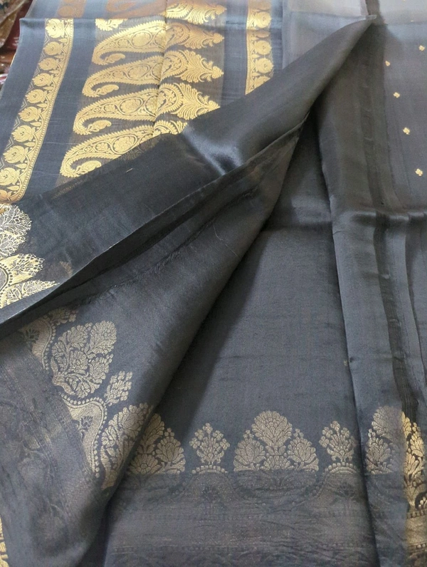 PURE HANDLOOM ORGANZA TISSUE - Black