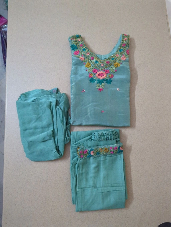 georgette tissue with heavy hand work - 42