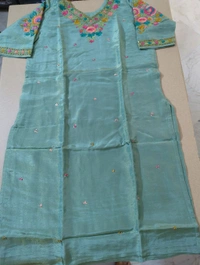 georgette tissue with heavy hand work - 42