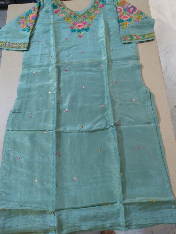 georgette tissue with heavy hand work - 42