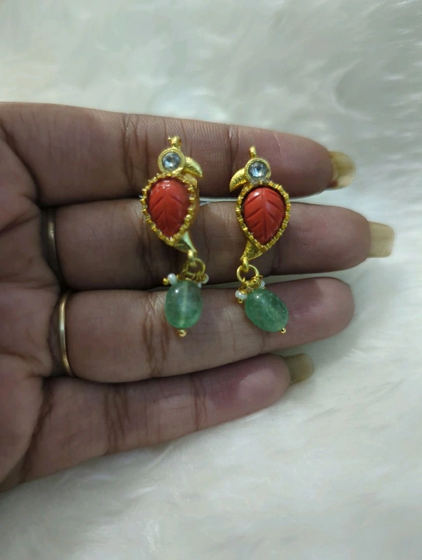 coral earring