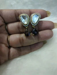 mossonite earrings - Pigment Indigo