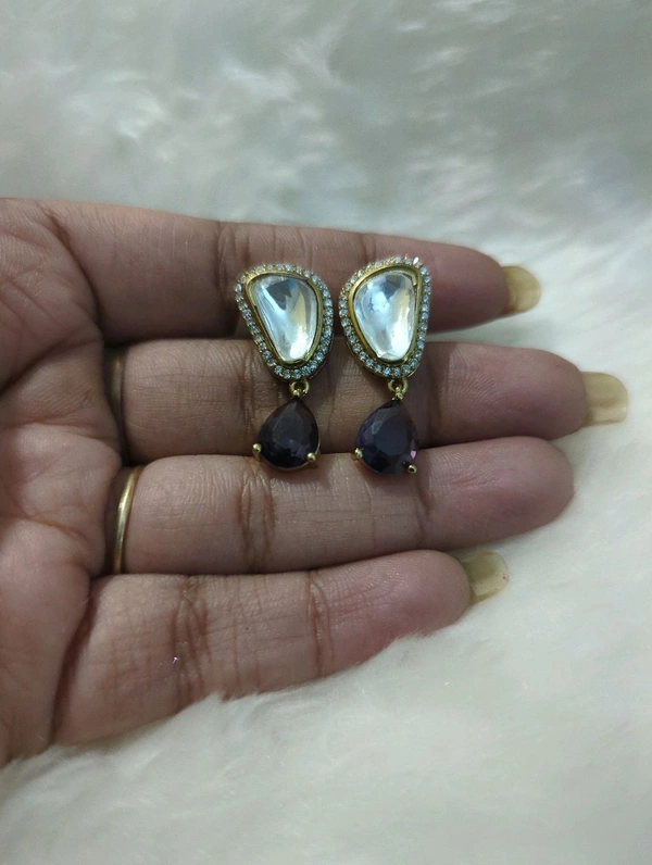 mossonite earrings - Pigment Indigo