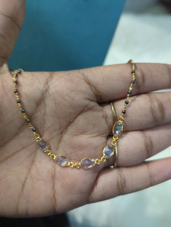 BLACK DIAMONDS WITH POLKI STONES