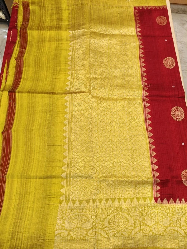 Pure Handloom Rawsilk - Red