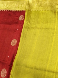 Pure Handloom Rawsilk - Red