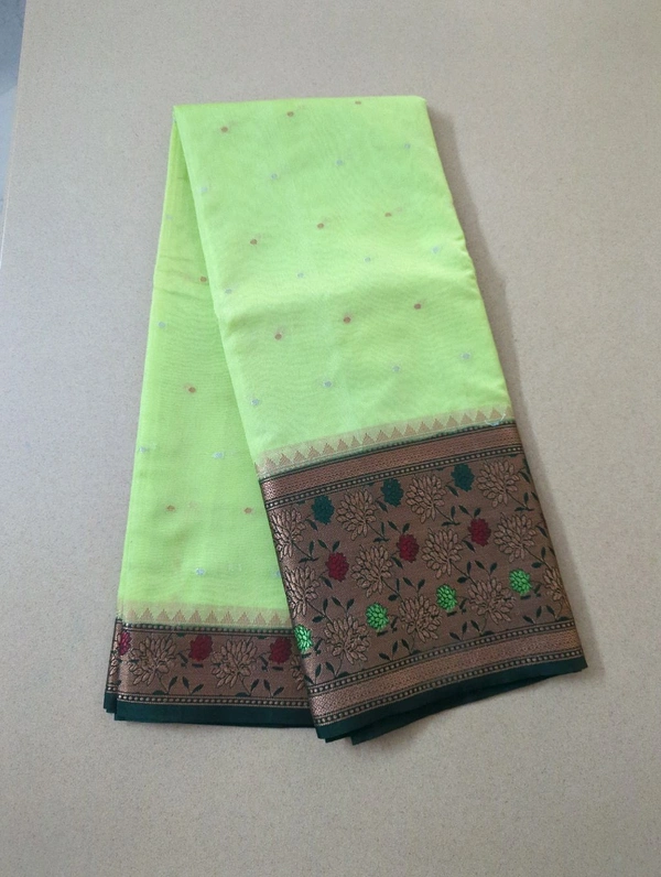 georgette organza - green