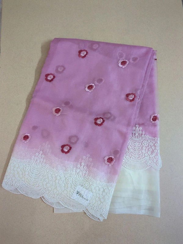 pure organza designer - Blush Pink