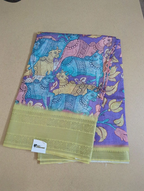 Pure Handloom Mangalagiri With Kanchi Pattu