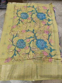 Pure Handloom Mangalagiri With Kanchi Pattu