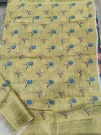 Pure Handloom Mangalagiri With Kanchi Pattu