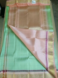 Pure Handloom Kanchi Pattu - Mint Green