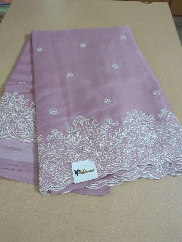 Satin Tusser - Blue Chalk