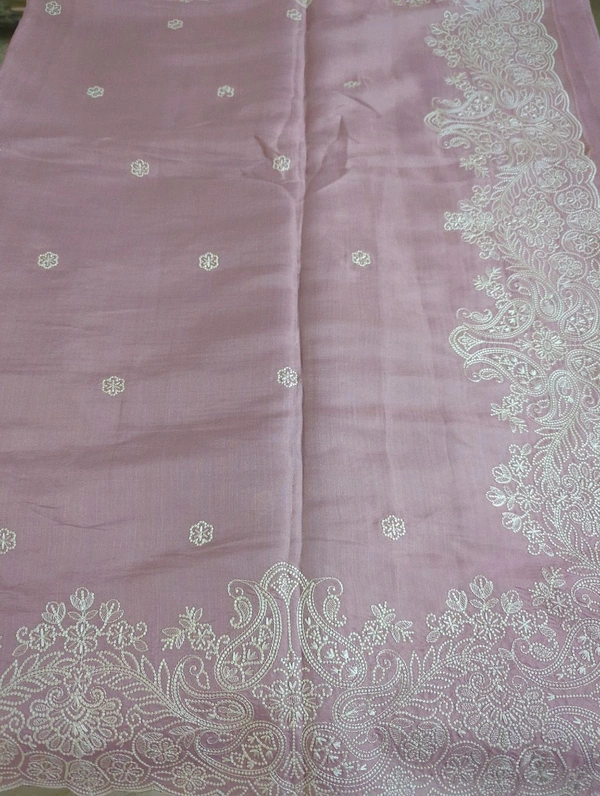 Satin Tusser - Blue Chalk