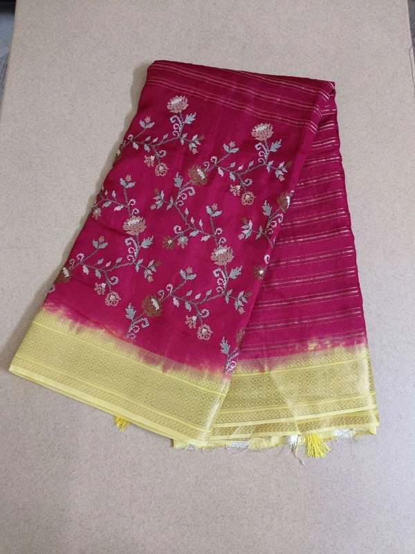 Pure Dola Work - pink with yellow