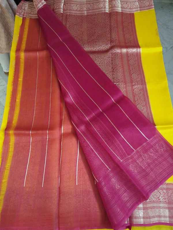 Pure Handloom Organza - Yellow