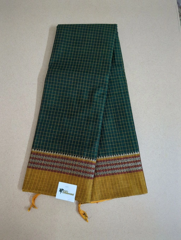 Pure Handloom Narayanapet Checks - Cyprus