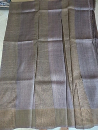 pure handloom tusser - Morocco Brown