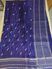russian crepe handwork - Navy Blue