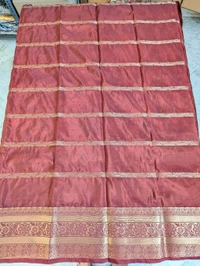 Semi Mysore Silk - Maroon, Rude Leaves