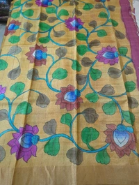 pure handloom tussar - Purple