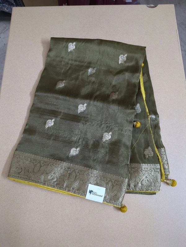 tissue saree - green